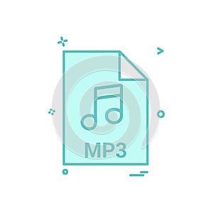 mp3 file file extension file format icon vector design