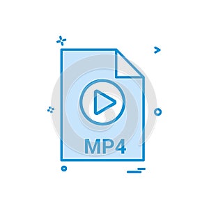 mp4 file file extension file format icon vector design