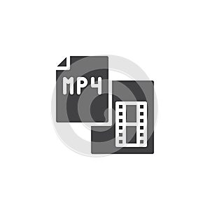 Mp4 file format vector icon