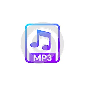 mp3 file, lossy audio format icon