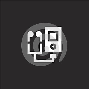 mp icon. Filled mp icon for website design and mobile, app development. mp icon from filled media technology collection isolated