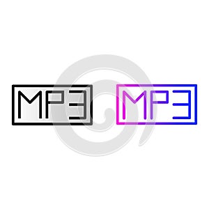 MP3 icon, MP3 music audio format