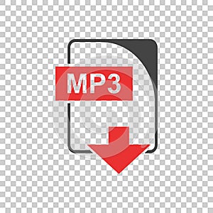 MP3 Icon vector flat