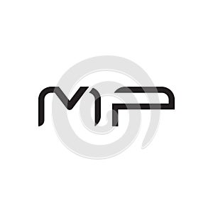 mp initial letter vector logo icon