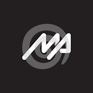 MP letter logo design on black background.MP creative initials letter logo concept.MP letter design photo
