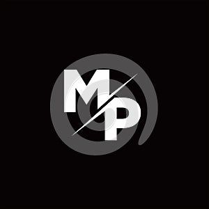 MP Logo Letter Monogram Slash with Modern logo designs template photo