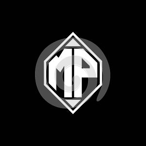 MP Logo Monogram Geometric Shield Shape Style photo