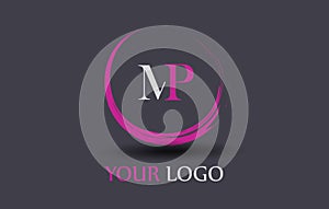 MP M P Letter Logo Design