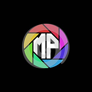 MP Monogram Polygonal Rainbow