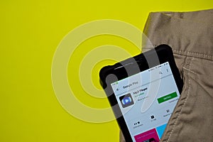 MP3 Player dev application on Smartphone screen.