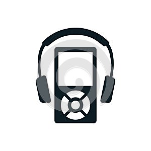 MP3 Player with headphones - vector