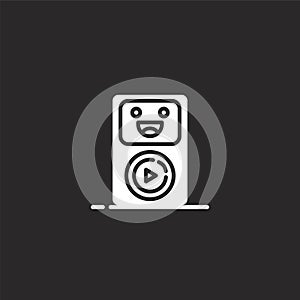 mp player icon. Filled mp player icon for website design and mobile, app development. mp player icon from filled cute tech