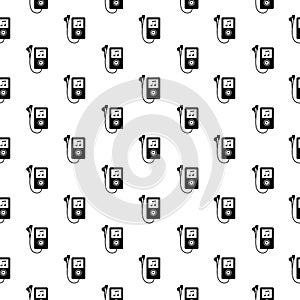 Mp3 player seamless pattern isolated on white background