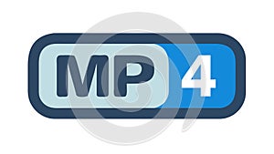 MP4 Video File Icon: Multimedia Format Symbol, vector design Generative AI