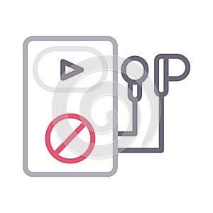 Mp3 colour line vector icon