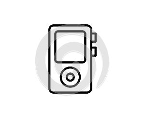 MP3 palyer line icon