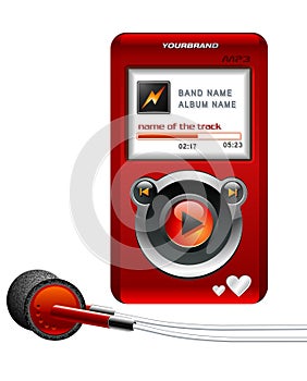 Mp3 player red photo