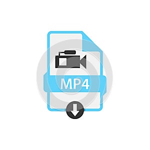 MP4 download video file vector