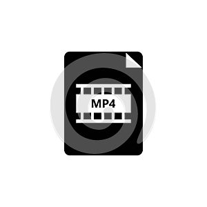Mp4 file icon. Logo element illustration MP4 file design vector