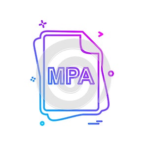 MPA file type icon design vector