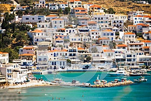 Mpatsi or batsi city in andros island greece