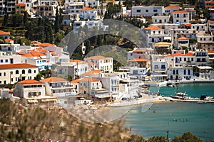 Mpatsi or batsi city in andros island greece