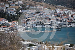 mpatsi or batsi city in andros island greece