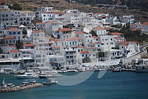 mpatsi or batsi city in andros island greece