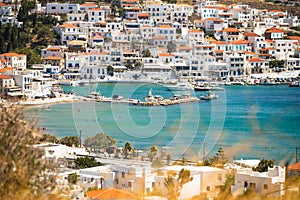 Mpatsi or batsi city in andros island greece