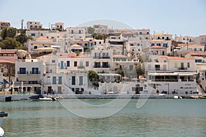 Mpatsi or batsi city in andros island greece