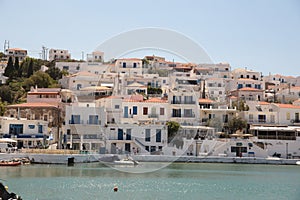 Mpatsi or batsi city in andros island greece