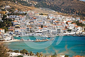 mpatsi or batsi city in andros island greece