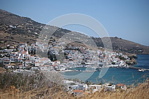 mpatsi or batsi city in andros island greece