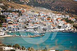 Mpatsi or batsi city in andros island greece