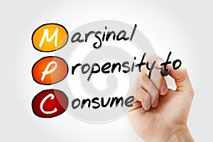 MPC - Marginal Propensity to Consume acronym