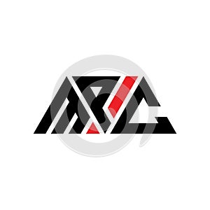 MPC triangle letter logo design with triangle shape. MPC triangle logo design monogram. MPC triangle vector logo template with red