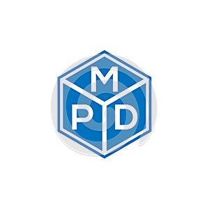MPD letter logo design on black background. MPD creative initials letter logo concept. MPD letter design