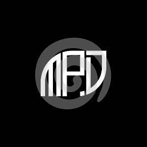 MPD letter logo design on black background. MPD creative initials letter logo concept. MPD letter design