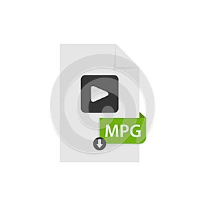 MPG download video file format vector photo