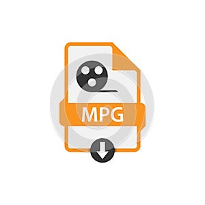 MPG download video file vector photo