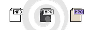 MPG file different style icon set