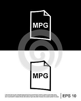 mpg file format icon template