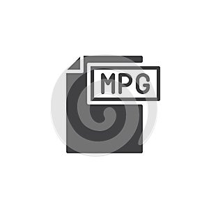 Mpg format document icon vector