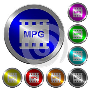 MPG movie format luminous coin-like round color buttons photo