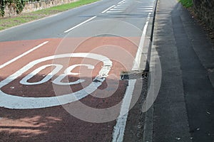 30mph sign on road surface