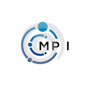 MPI letter technology logo design on white background. MPI creative initials letter IT logo concept. MPI letter design