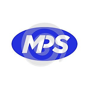 MPS company name initial letters monogram. MPS Typography icon