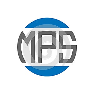 MPS letter logo design on white background. MPS creative initials circle logo concept. MPS letter design