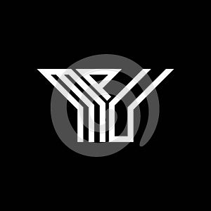 MPU letter logo creative design with vector graphic, MPU simple and modern logo