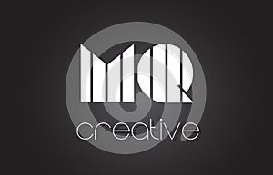 MQ M Q Letter Logo Design With White and Black Lines. photo